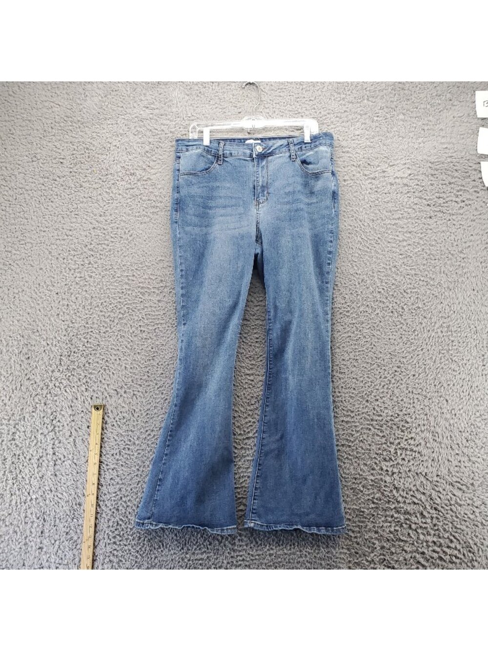Blue Asphalt Jeans Womens Size 15 Blue Flared Stretch Denim Cotton Blend